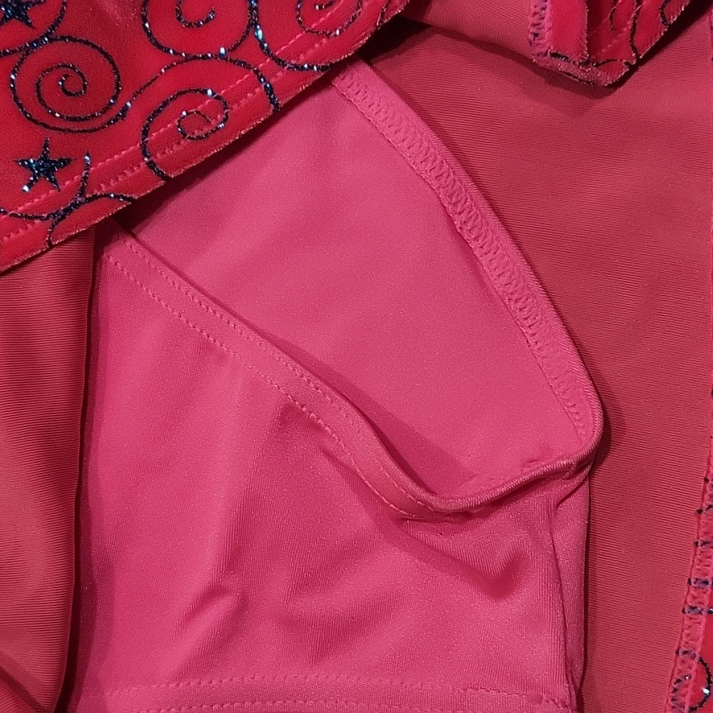 Mondor Pink Glitter Figure Skating Skirt View 2